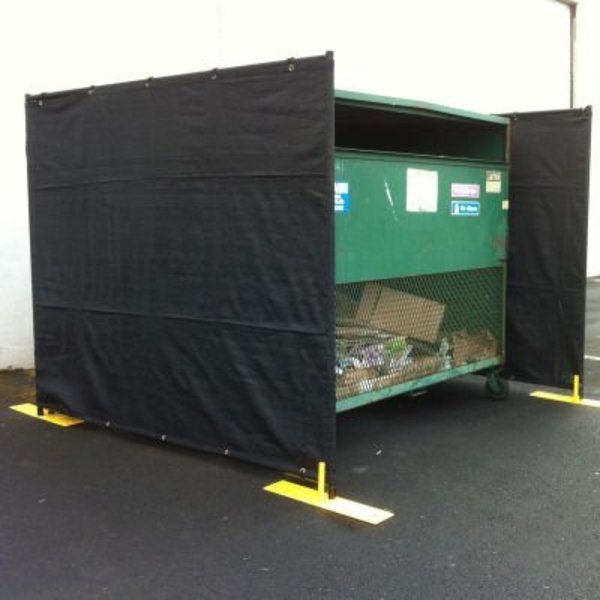 Jewett Cameron Companies Dumpster Enclosure '3 Sided - 7-1/2' x 7-1/2' RF3-7.5DB
